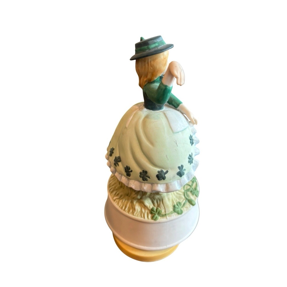 SCHMID BROS Japan Music Box‎ My Wild Irish Rose Girl Shamrocks  1984 - Picture 4 of 5
